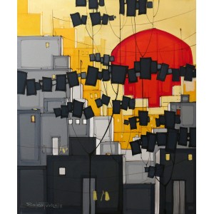 Salman Farooqi, 30 x 36 Inch, Acrylic on Canvas, Cityscape Painting-AC-SF-188